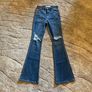 Hidden Distressed Flare Jeans Size 24
